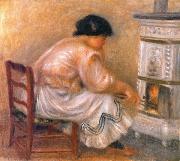 Pierre-Auguste Renoir Femme au coin du poele Germany oil painting artist